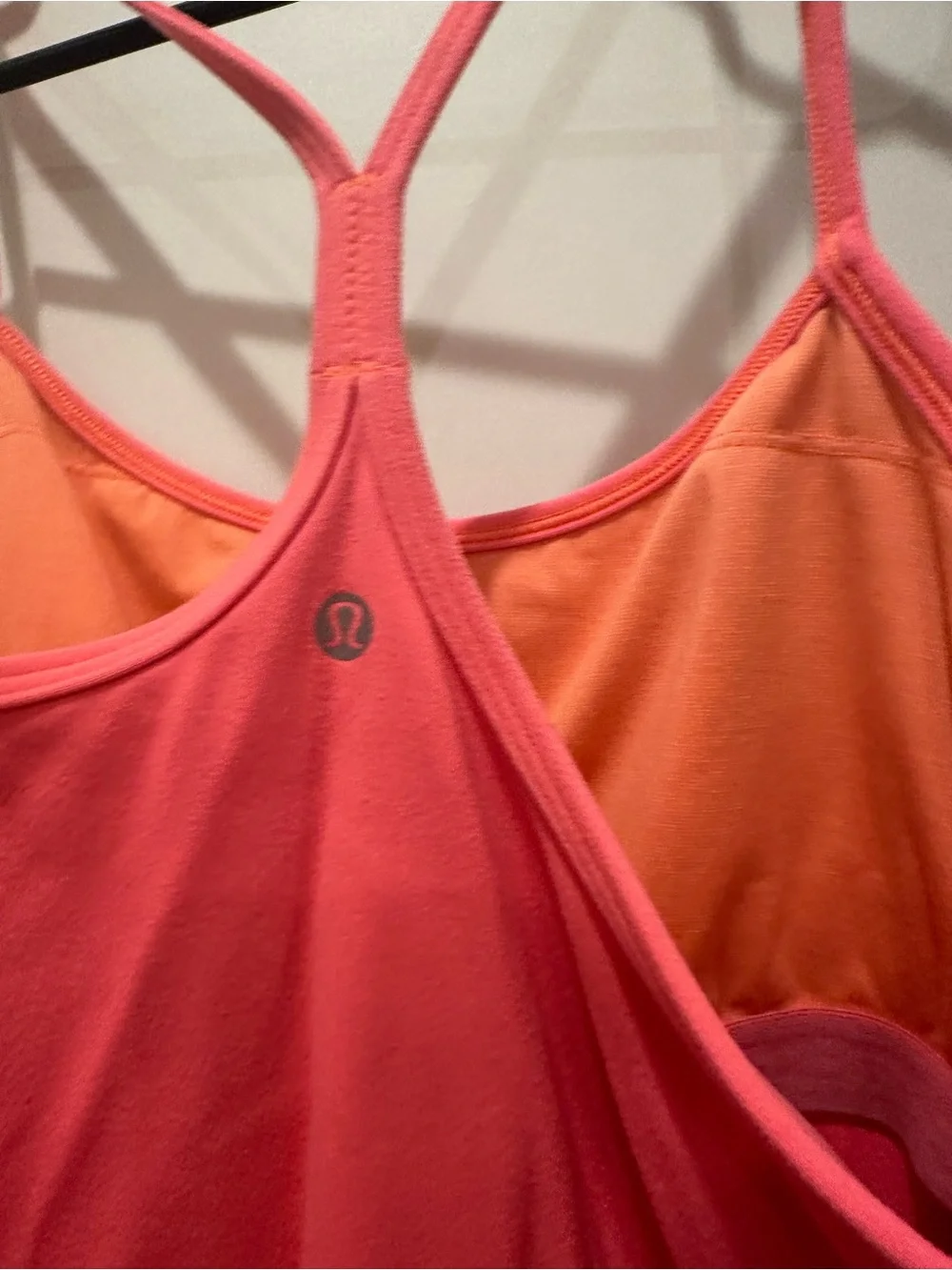 Sleeveless neon orange Strappy Women's Tank Top